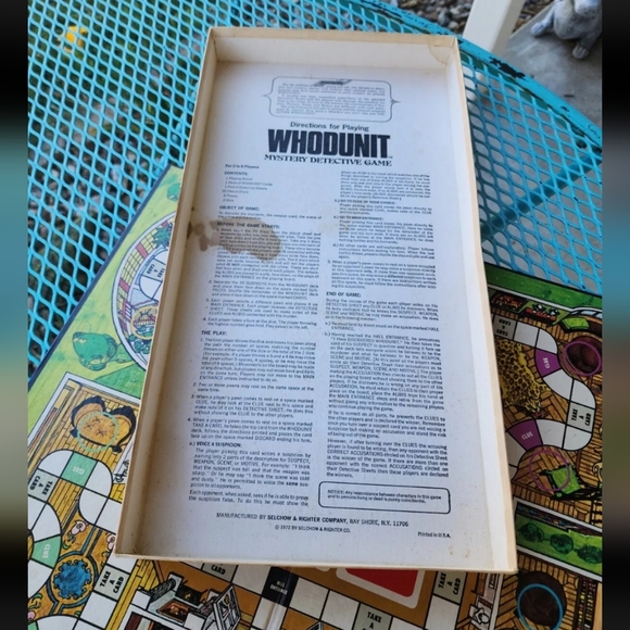 Vintage 1972 Whodunit Mystery Detective Board Game Selchow & Righter - Picture 7 of 9